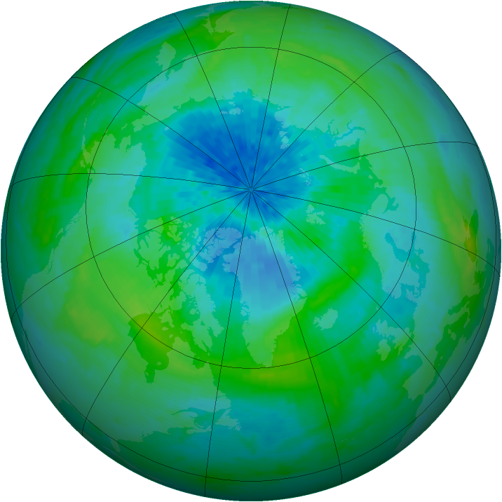 Arctic ozone map for 10 September 2004